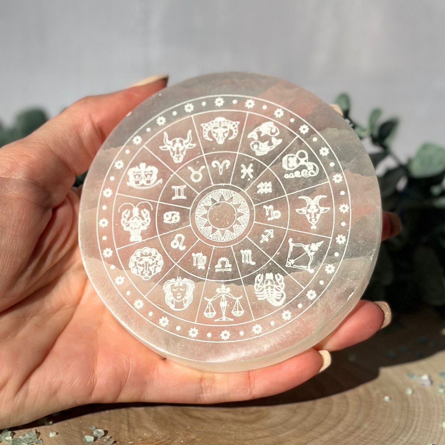 zodiac selenite charging plate
