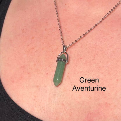 Natural Double Terminated Crystal Necklace - Multiple Stone Options