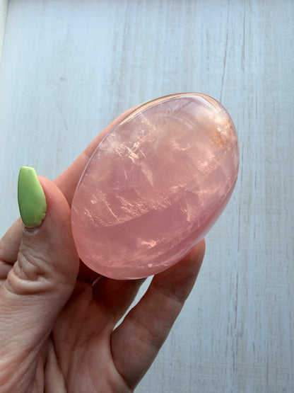 Rose Quartz Palm Stone - AA+ Grade | Option C