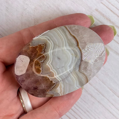 Crazy Lace Amethyst Palm Stone from Mexico | Option B
