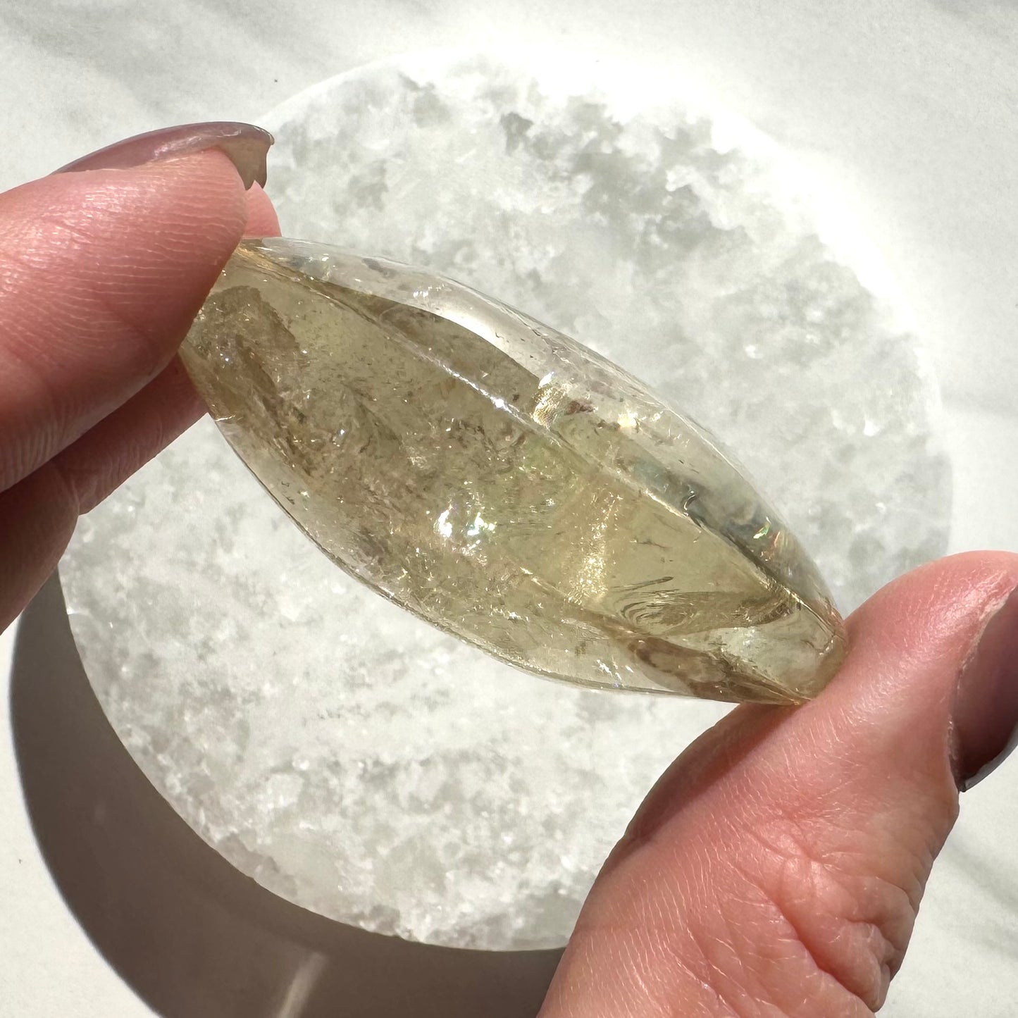 Beautiful High-Quality Citrine Palm Stone G