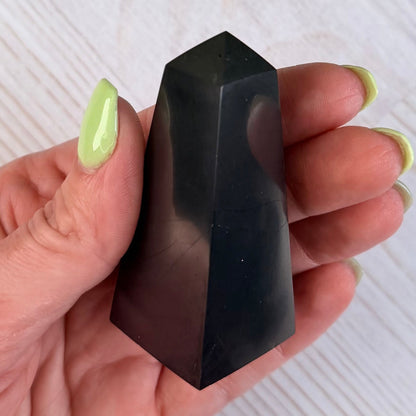 Shungite Obelisk Tower 2.7" | EMF Protection | Shungite Crystal