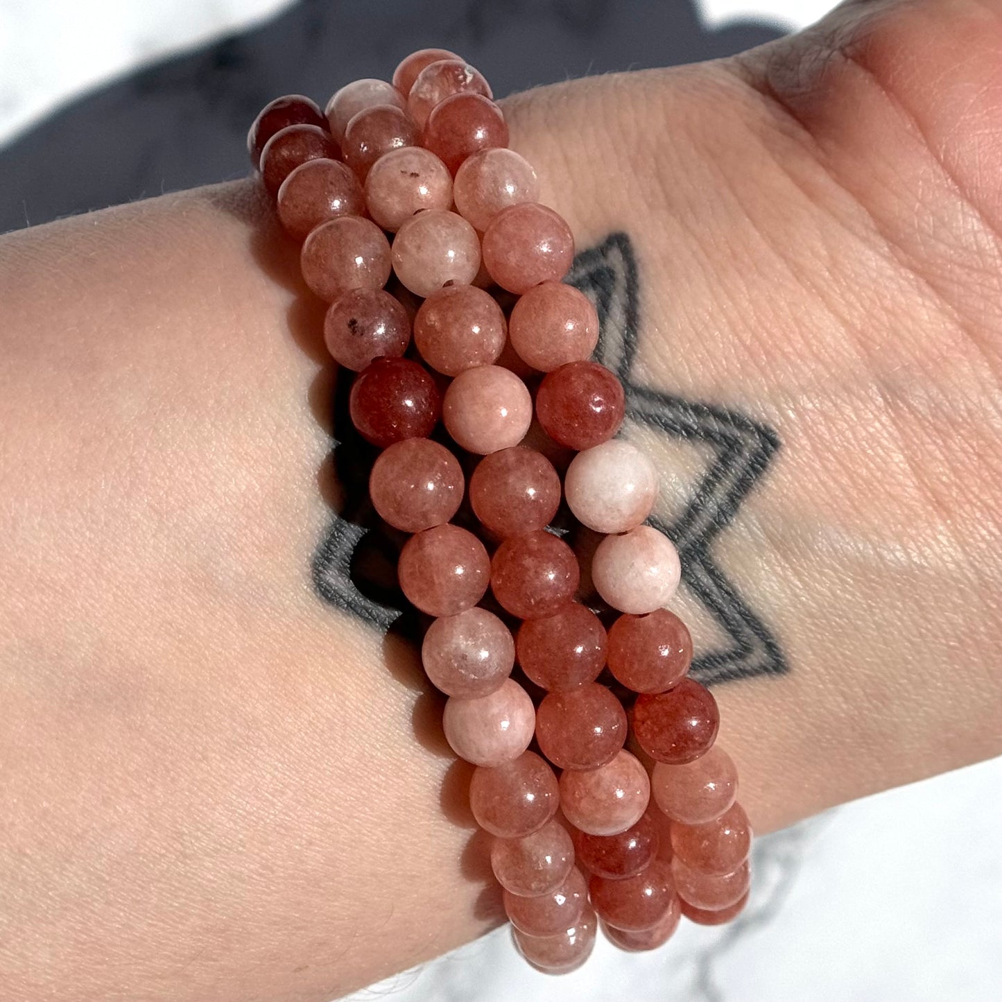ONE Pink Aventurine Bracelet from Brazil (6mm)