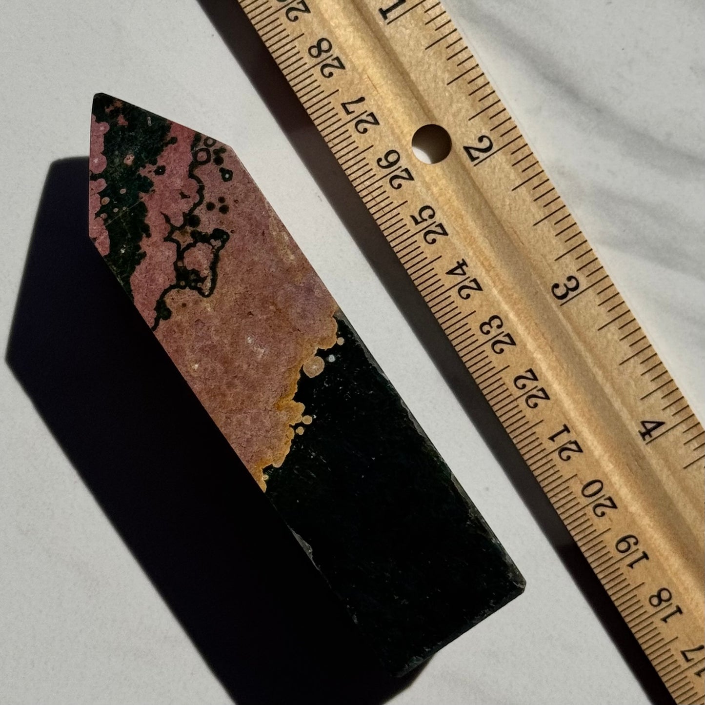 Stunning Natural Pink & Green Ocean Jasper Tower | Option B