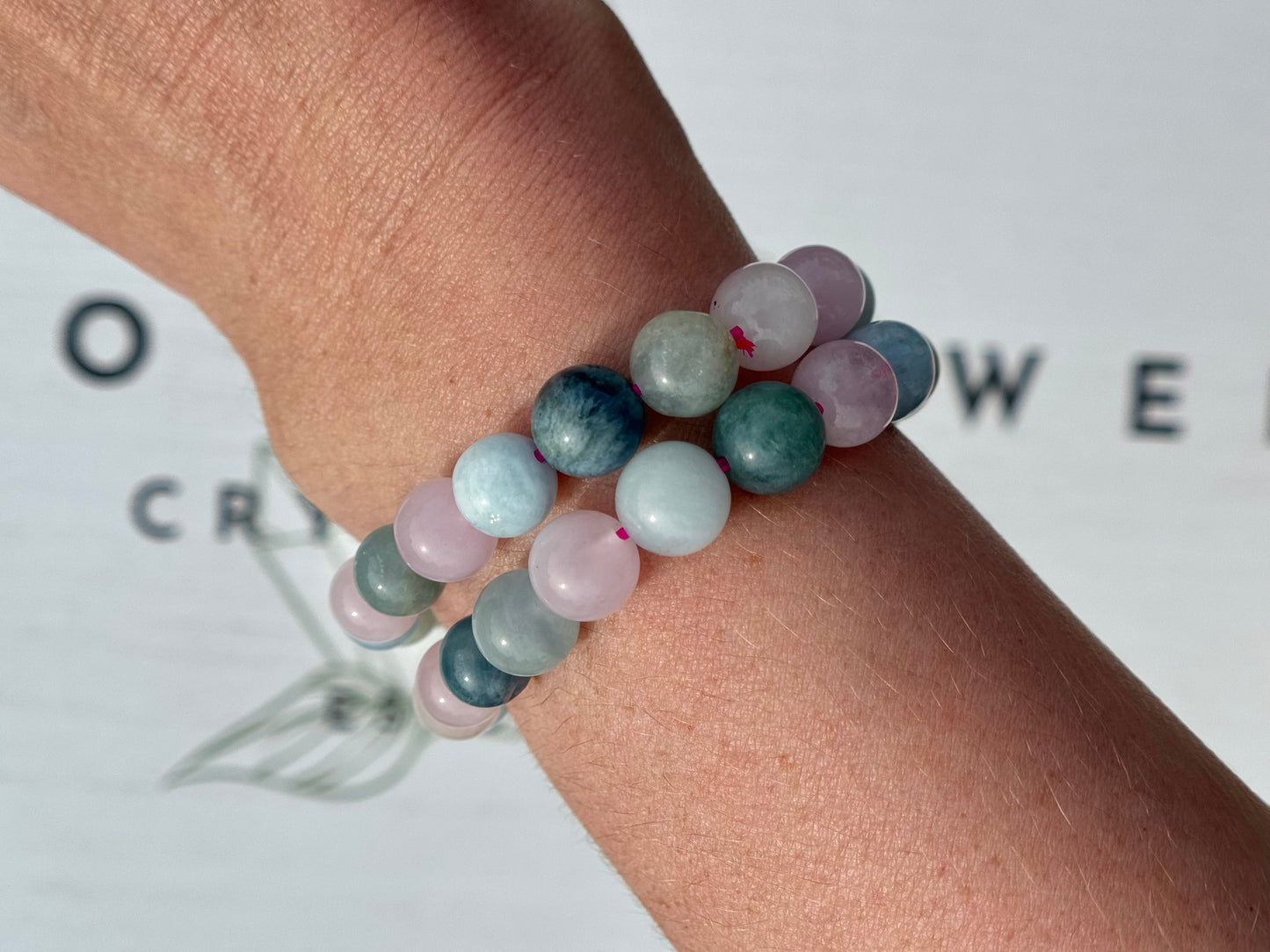 Morganite Bracelets from Brazil (9mm Bead)