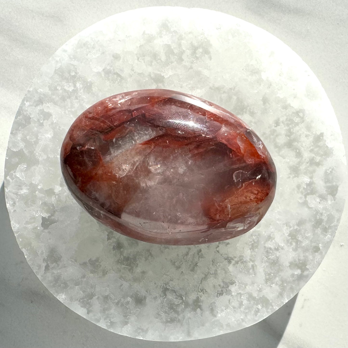 Fire Quartz Palm Stone D