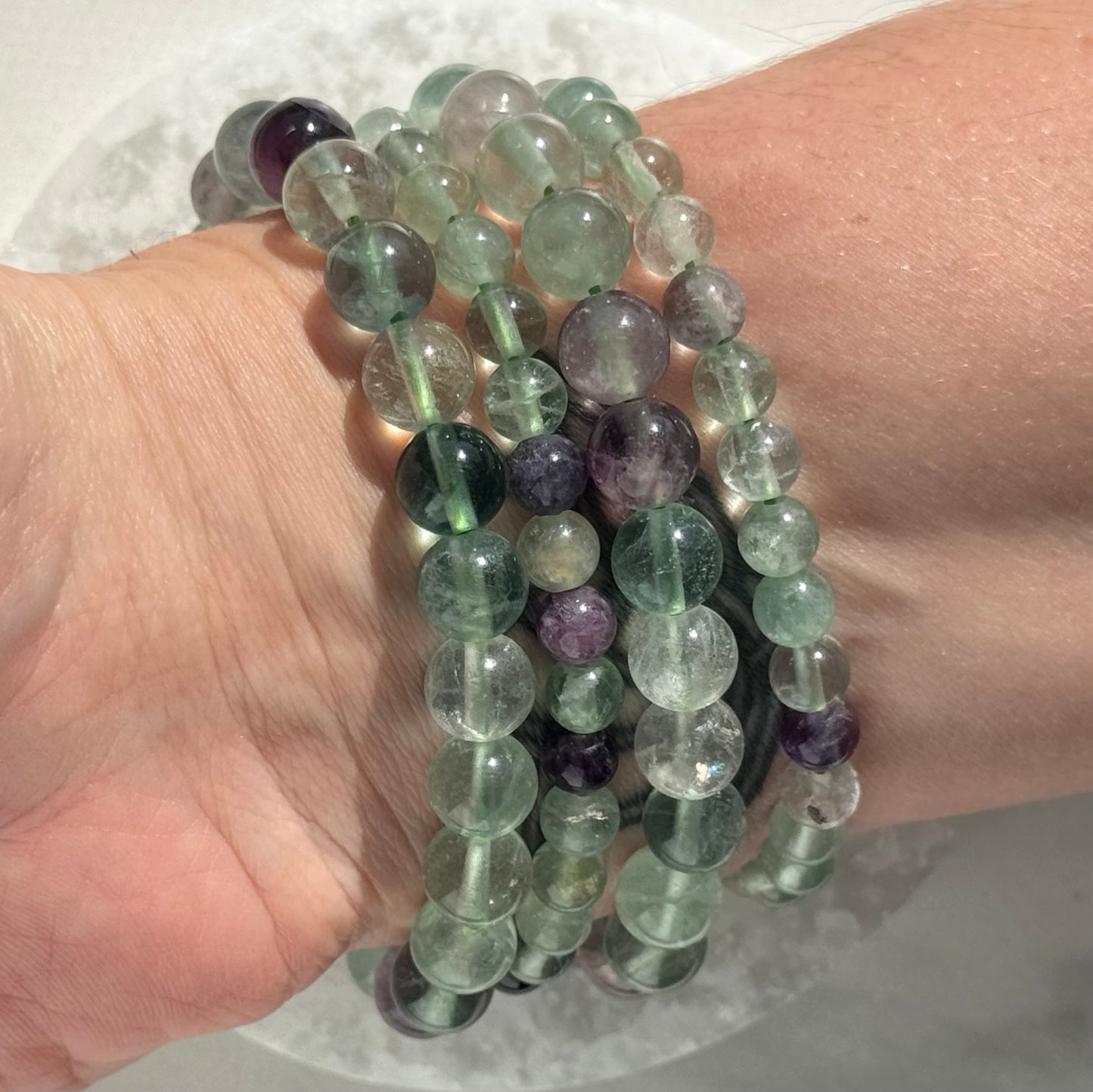 Fluorite Bracelet (6mm Bead)