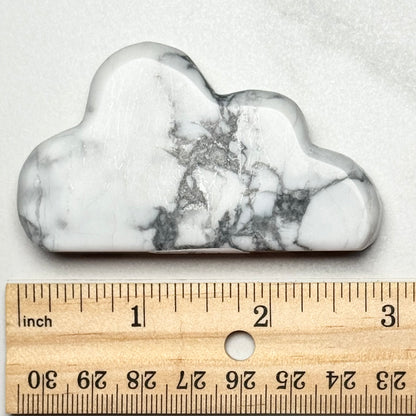 One (1) Beautiful Howlite Cloud Carving
