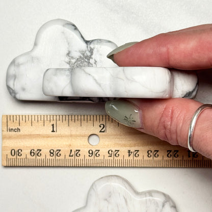 One (1) Beautiful Howlite Cloud Carving