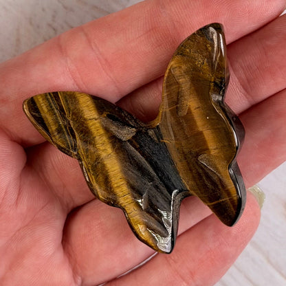 Golden Tiger’s Eye Butterfly Carving