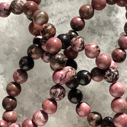 One (1) Rhodonite Bracelet (8mm)