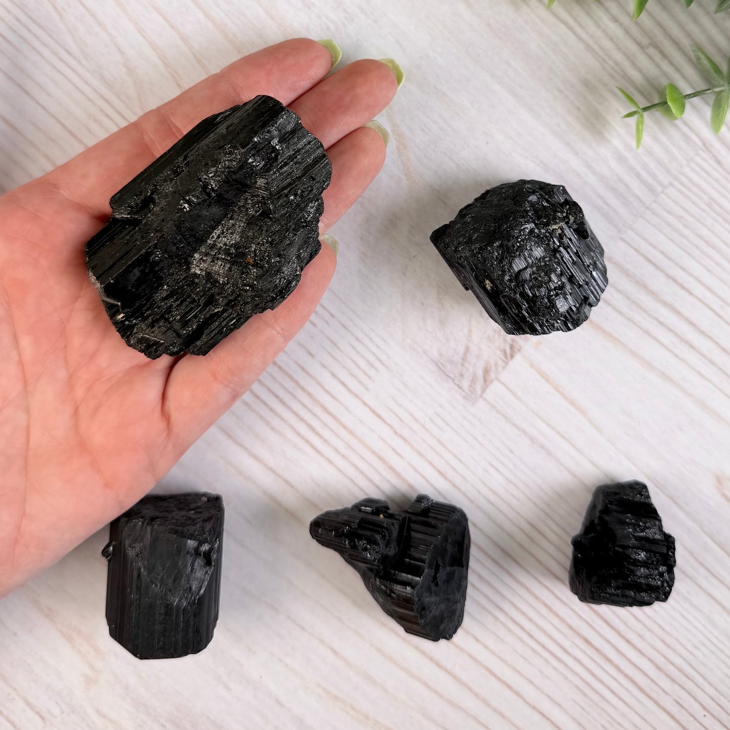 Raw Black Tourmaline Chunk - Choose Your Size - Natural Protection Stone