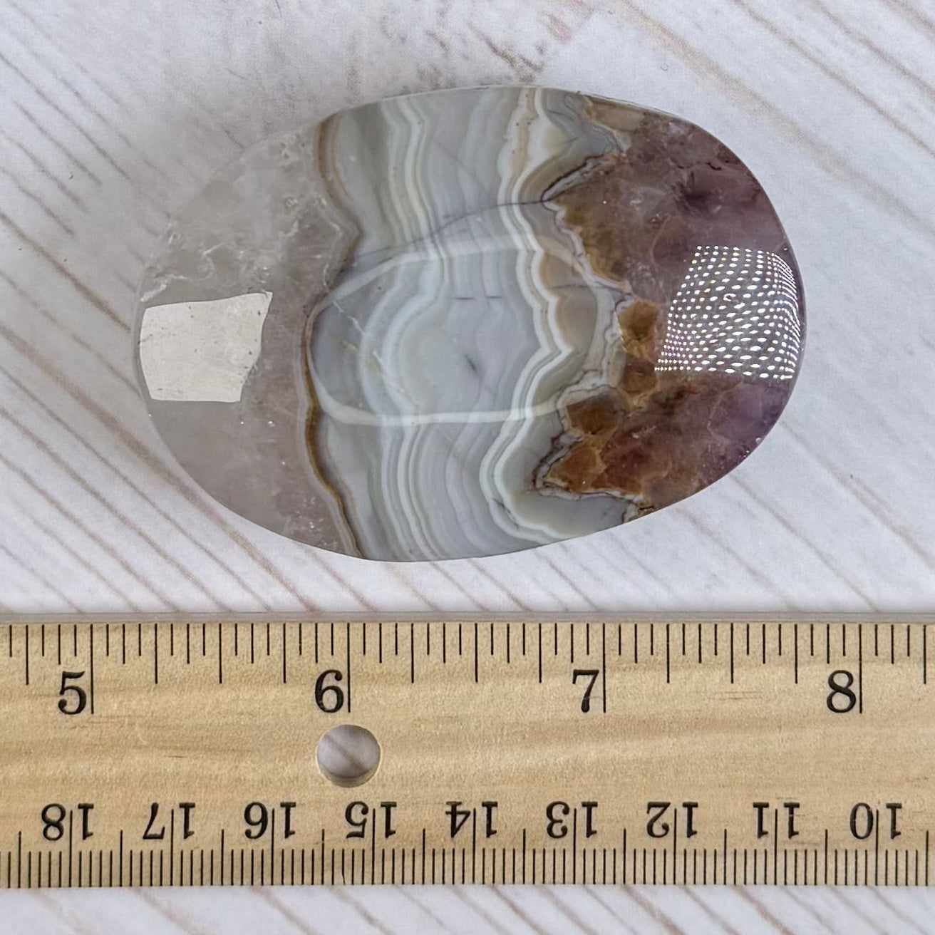 Crazy Lace Amethyst Palm Stone from Mexico | Option B