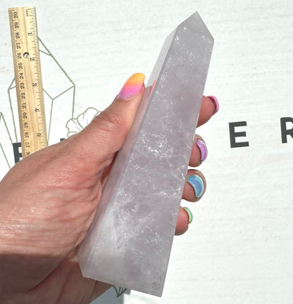 Lavender Moon Quartz Obelisk from Brazil