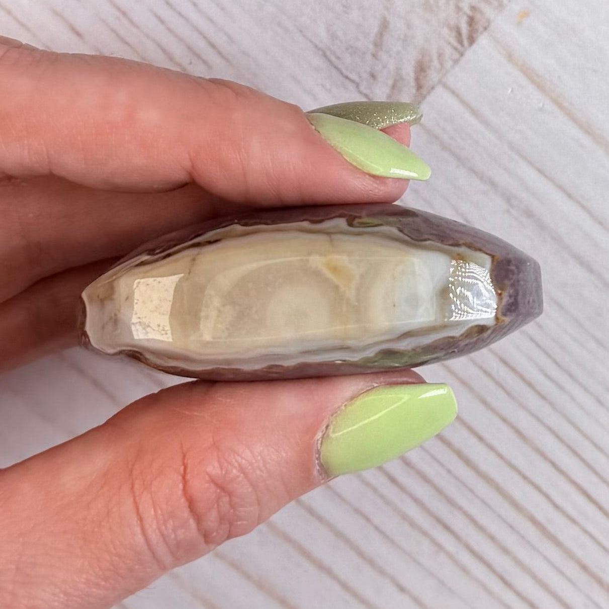 Crazy Lace Amethyst Palm Stone from Mexico | Option E