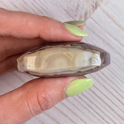 Crazy Lace Amethyst Palm Stone from Mexico | Option E