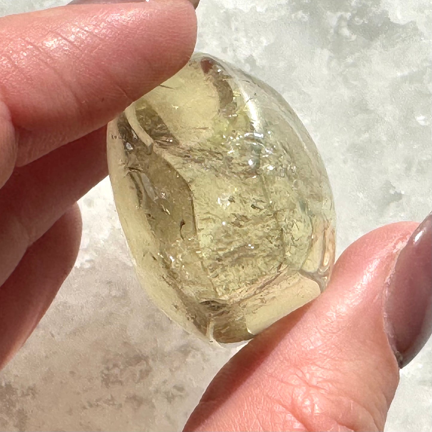 Beautiful High-Quality Citrine Palm Stone F
