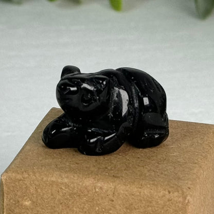 One (1) Mini Obsidian Bear Carving
