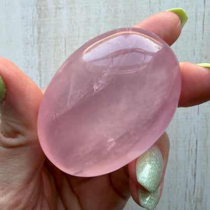 Rose Quartz Palm Stone - AA+ Grade | Option A