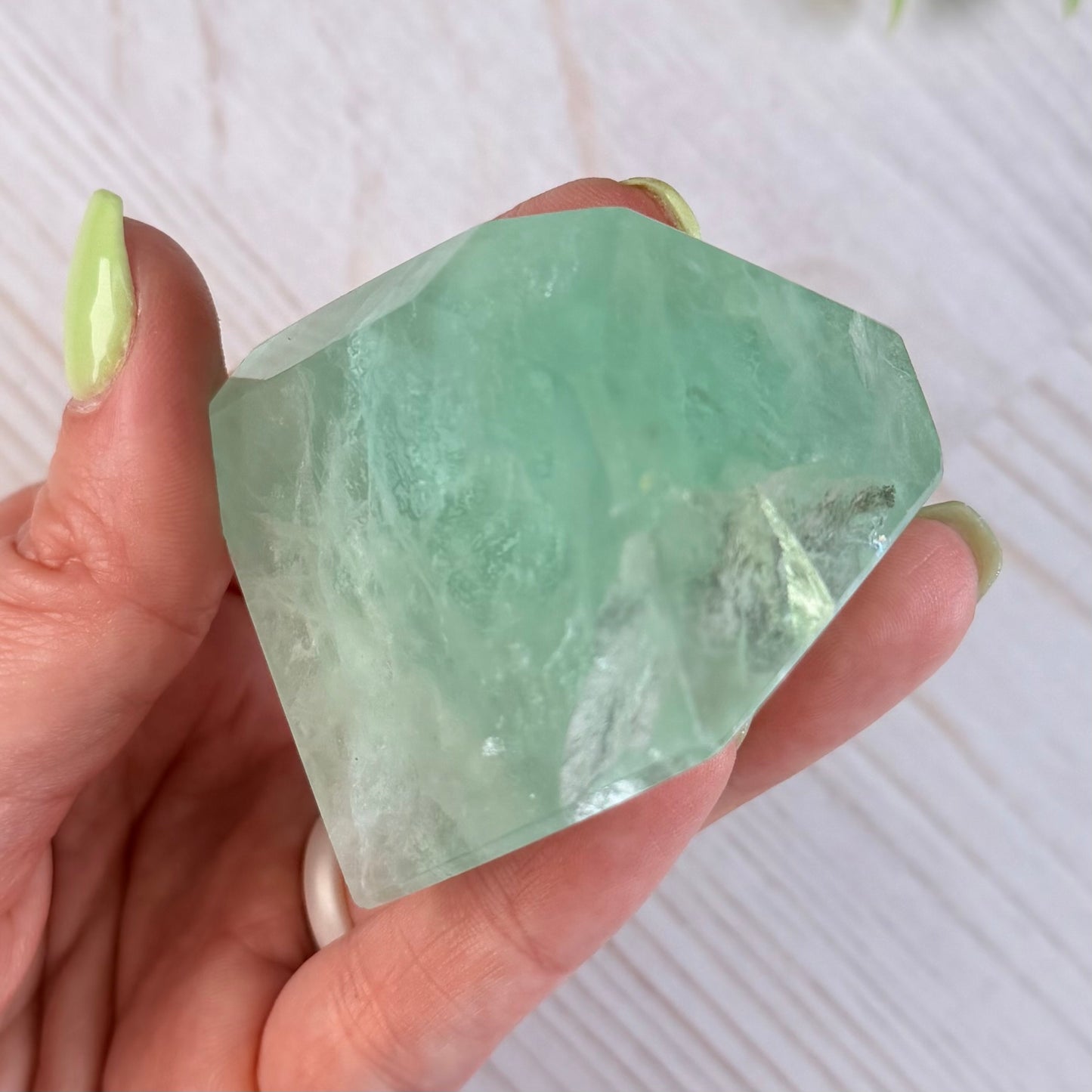 Green “Baja Blast” Fluorite Freeform | Option A