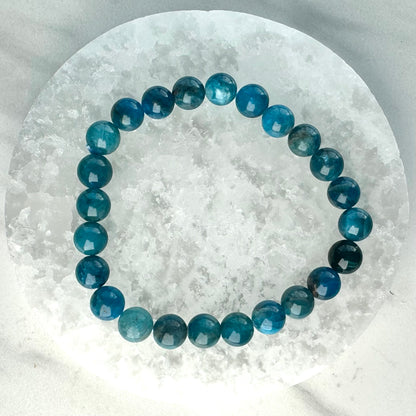 One (1) Blue Apatite Bracelet from Brazil