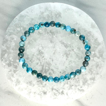 One (1) Blue Apatite Bracelet from Brazil