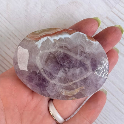 Crazy Lace Amethyst Palm Stone from Mexico | Option A
