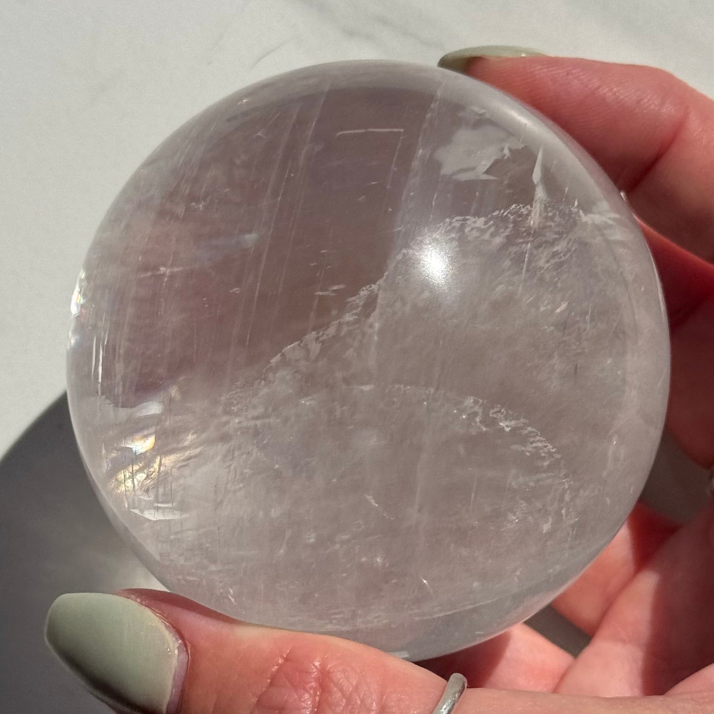Gorgeous High Quality Optical Calcite "Iceland Spar" Sphere