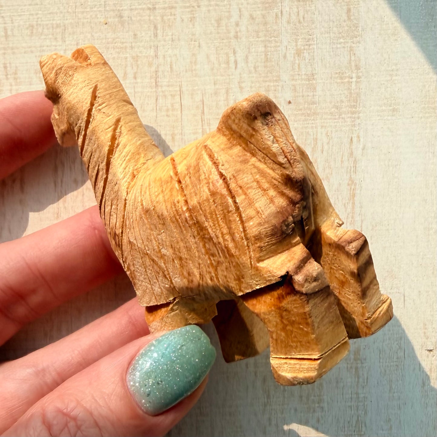 Palo Santo Alpaca Carving | Hand-Carved from Peru