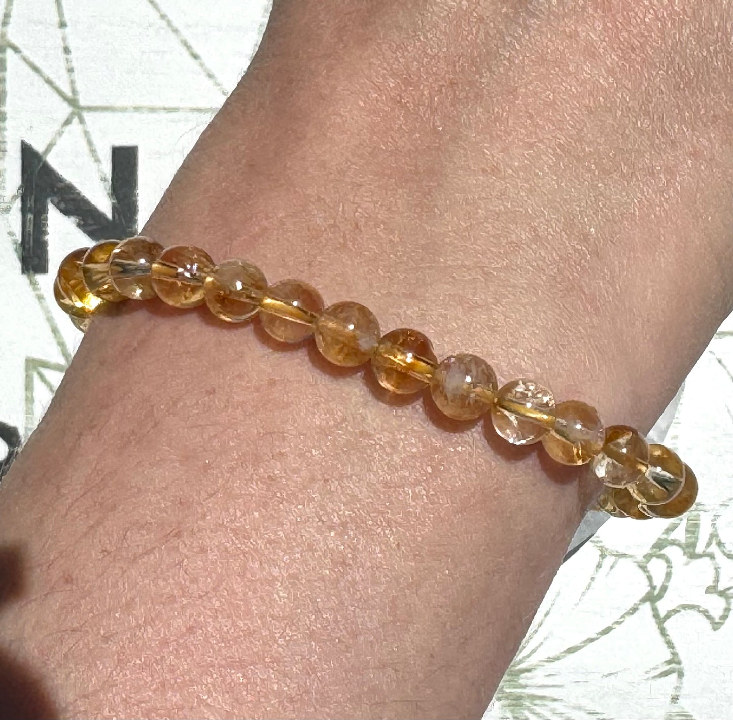 Citrine Bracelet from Brazil (6mm Bead)