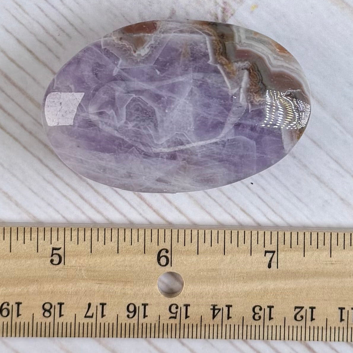 Crazy Lace Amethyst Palm Stone from Mexico | Option D