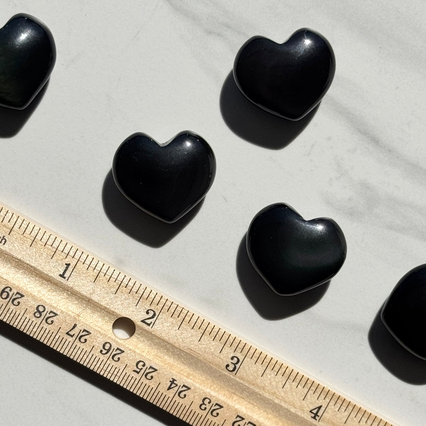 One (1) Mini Obsidian Heart Carving
