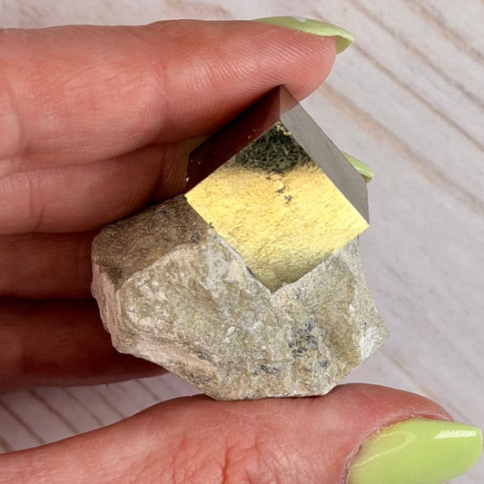 Cubic Pyrite on Marl Matrix – Navajún, Spain