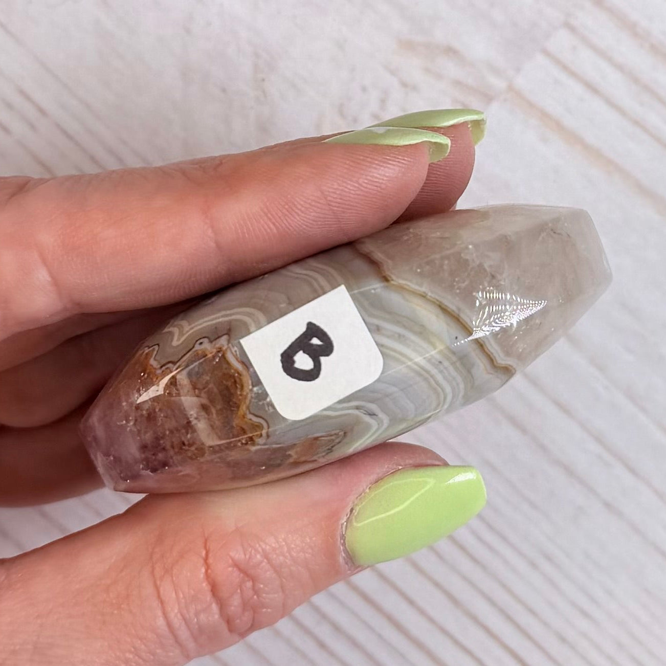 Crazy Lace Amethyst Palm Stone from Mexico | Option B