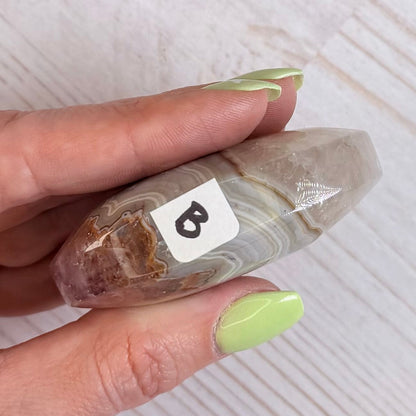 Crazy Lace Amethyst Palm Stone from Mexico | Option B