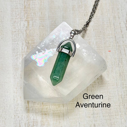 Natural Double Terminated Crystal Necklace - Multiple Stone Options
