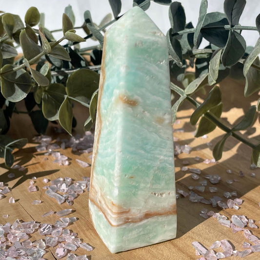 caribbean calcite obelisk