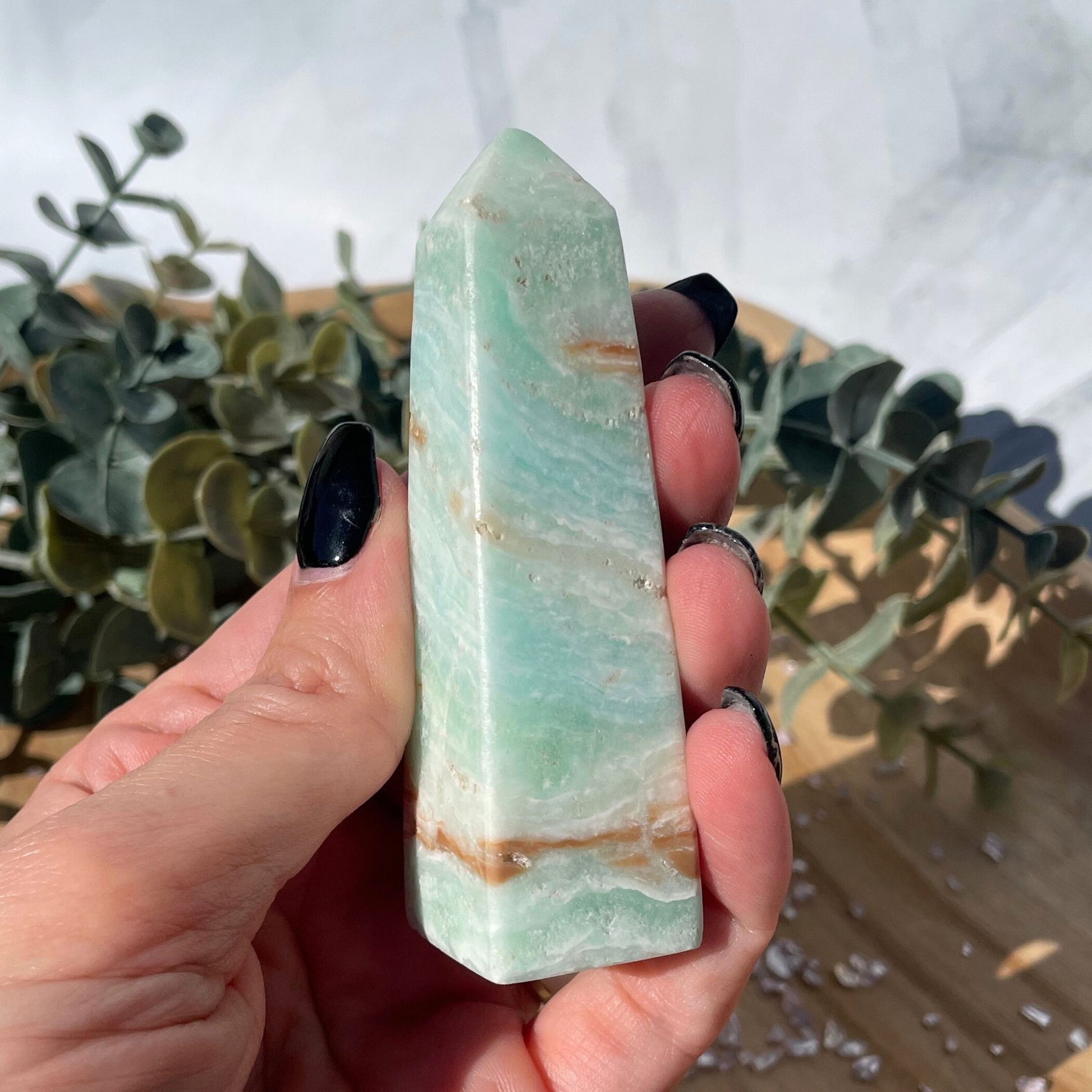 caribbean calcite obelisk