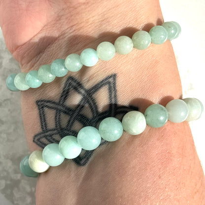 One (1) Caribbean Calcite Bracelet (8mm Bead)
