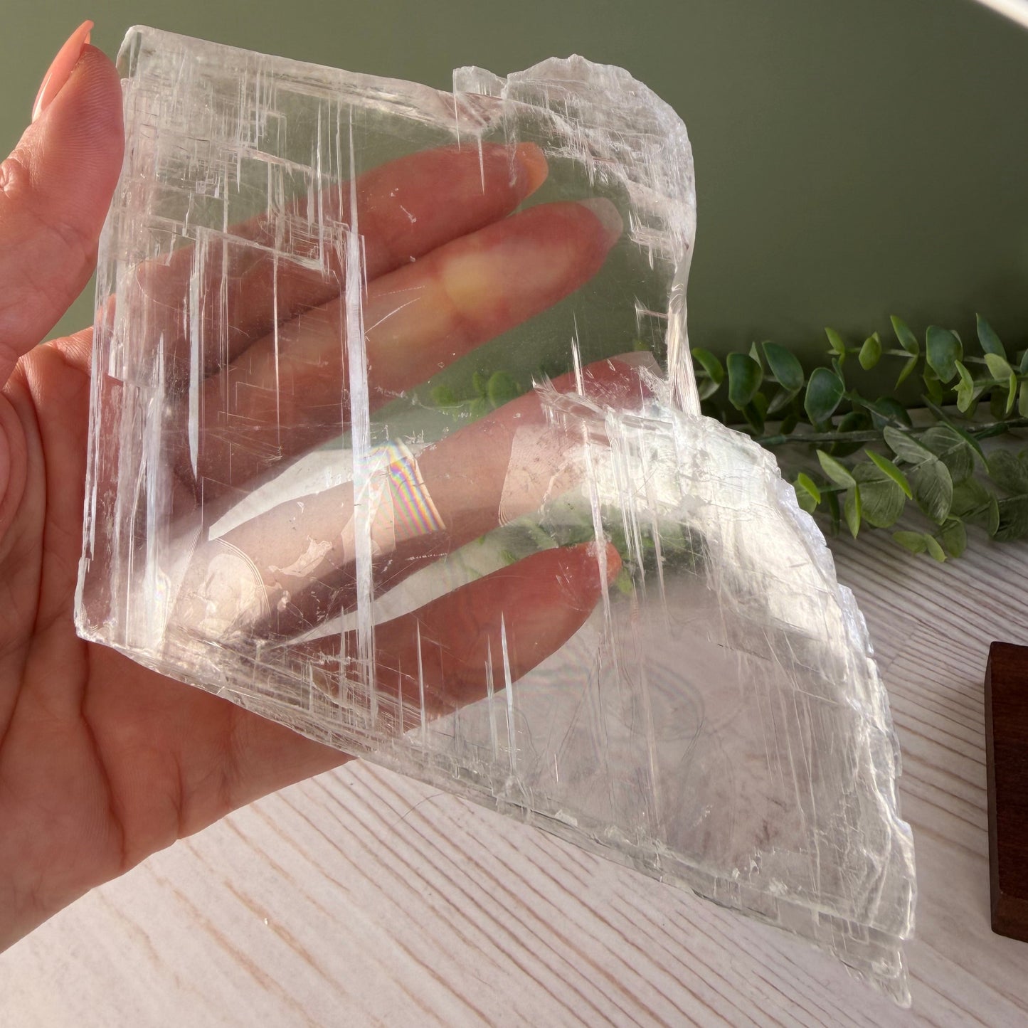 Stunning Crystal Clear Selenite Slab from Morocco