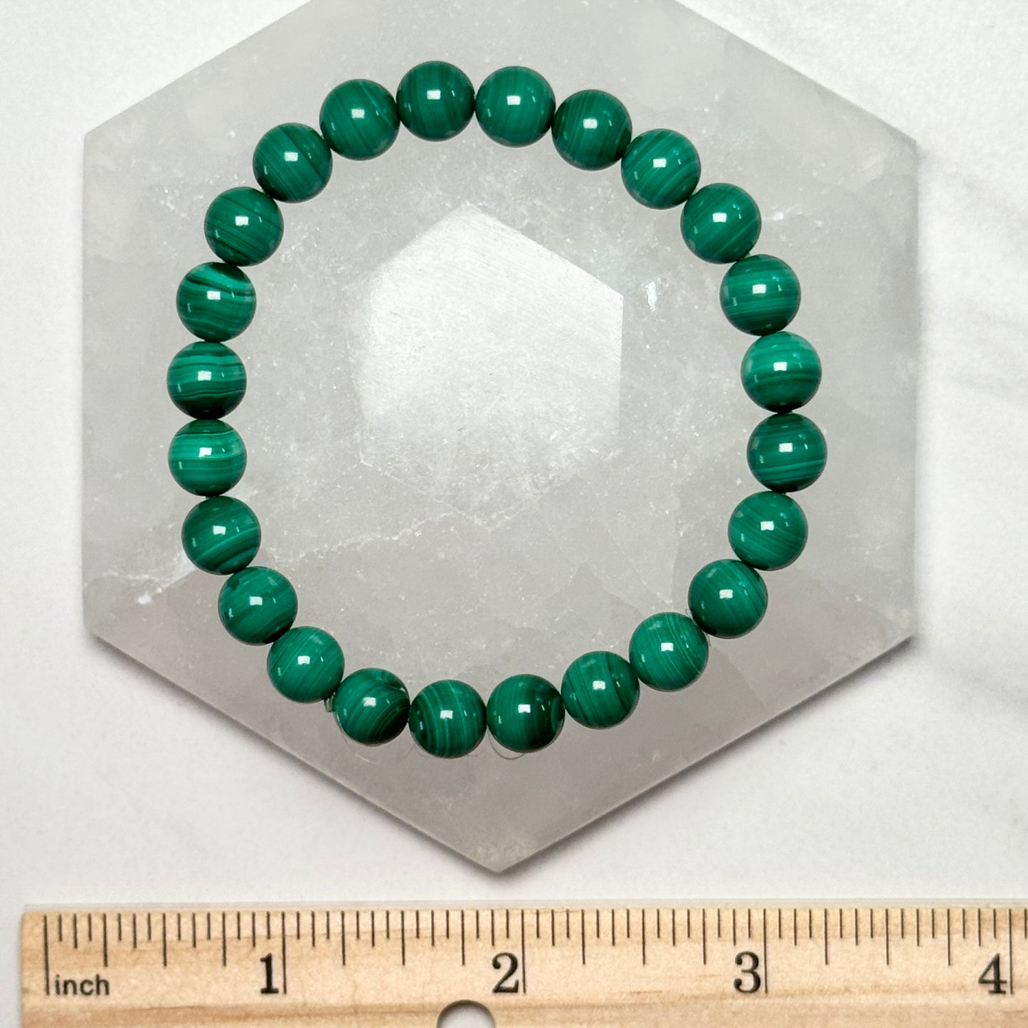 One (1) Malachite Bracelet (8mm Bead)