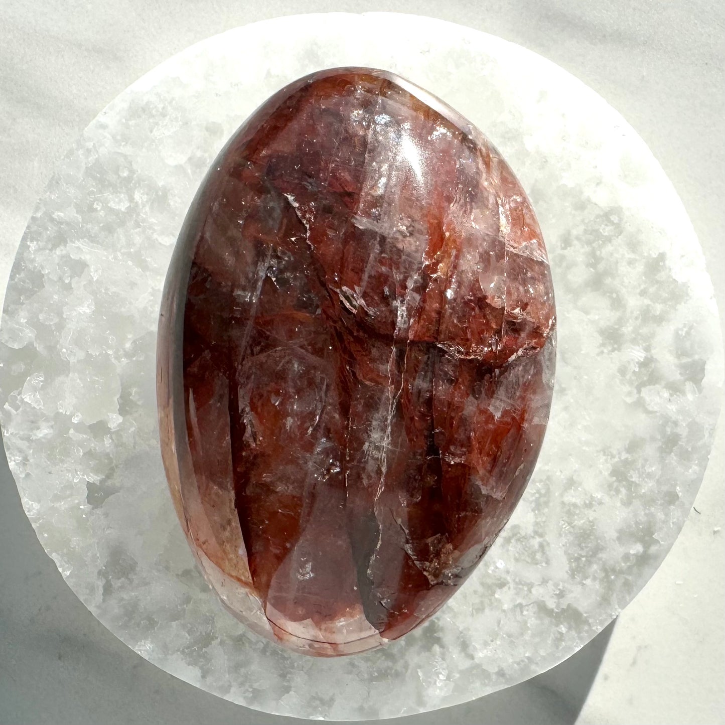 Fire Quartz Palm Stone G