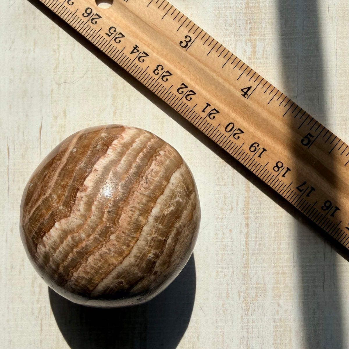 Aragonite Sphere - Brown | Natural Crystal Sphere | Option A