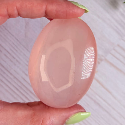 Rose Quartz Palm Stone - AA+ Grade | Option A