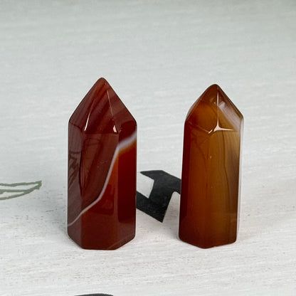 One (1) Mini Carnelian Tower