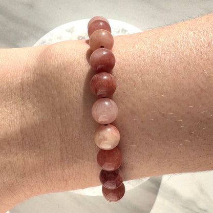 One (1) Pink Aventurine Bracelet from Brazil (8mm)
