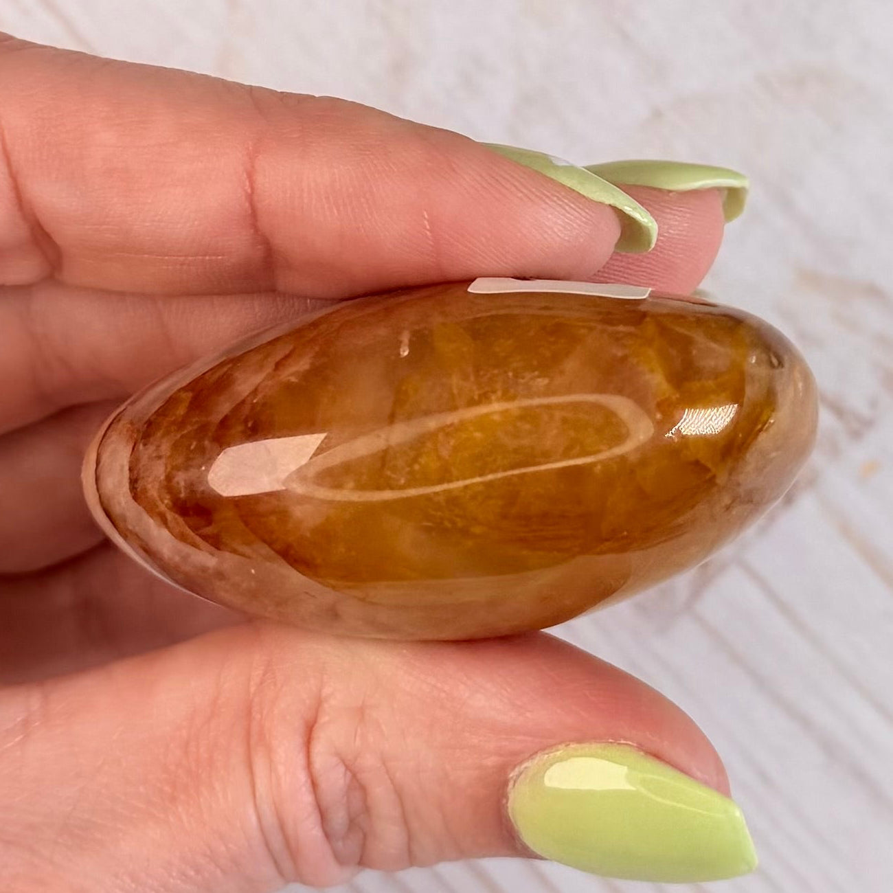 Golden Healer Quartz Palm Stone | Option B