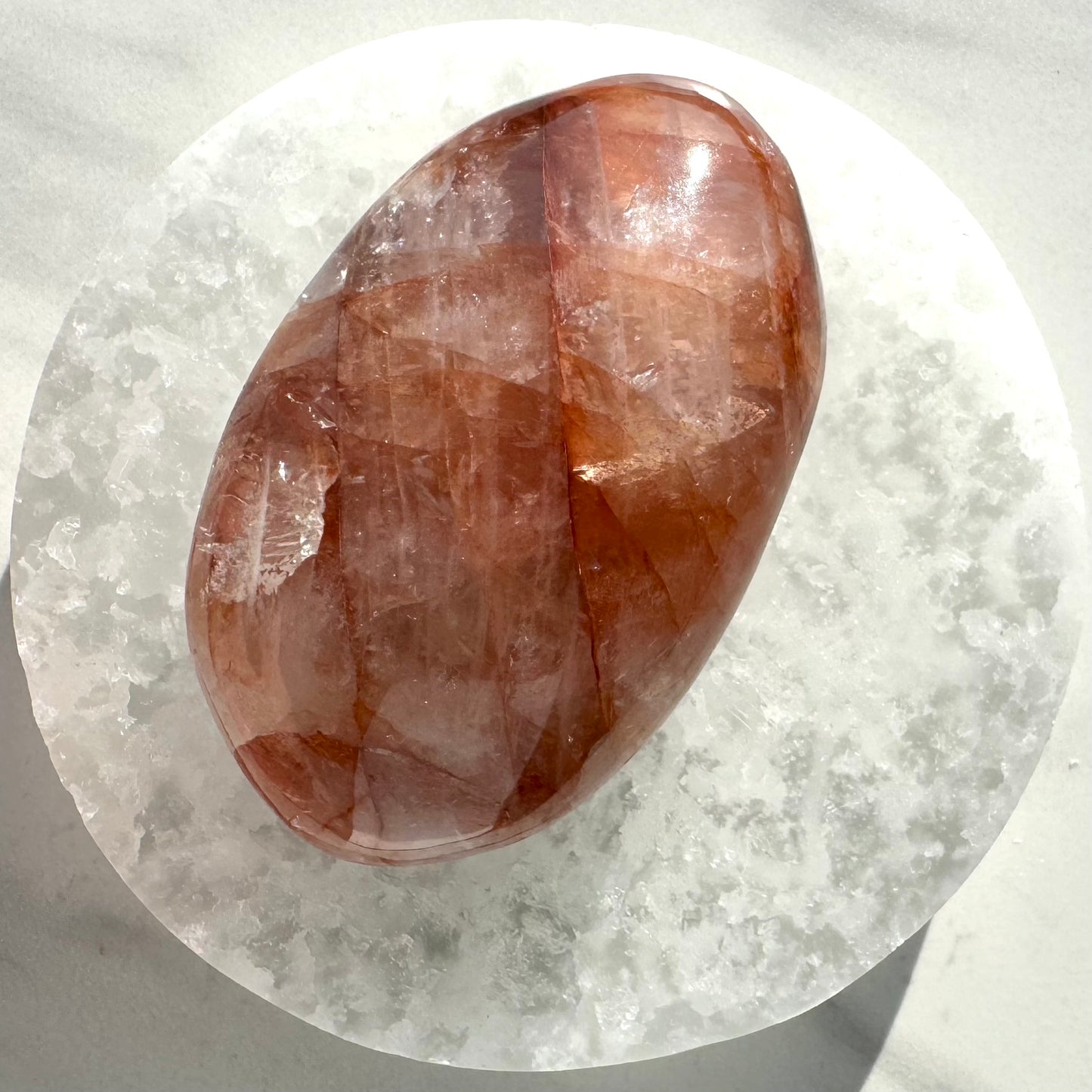 Fire Quartz Palm Stone F