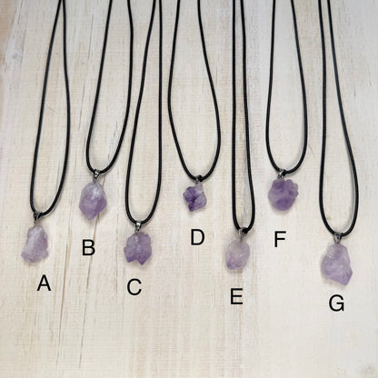 Pick-Your-Own Raw Amethyst Crystal Pendant