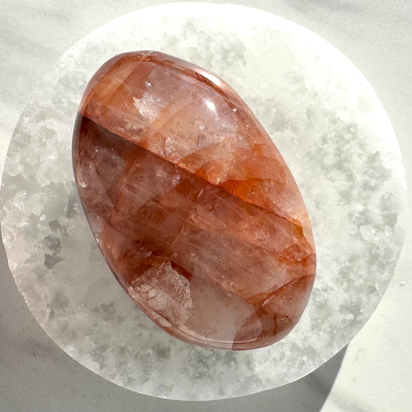 Fire Quartz Palm Stone F